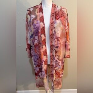 Soft Surroundings Multicolor Sheer Kimono size large